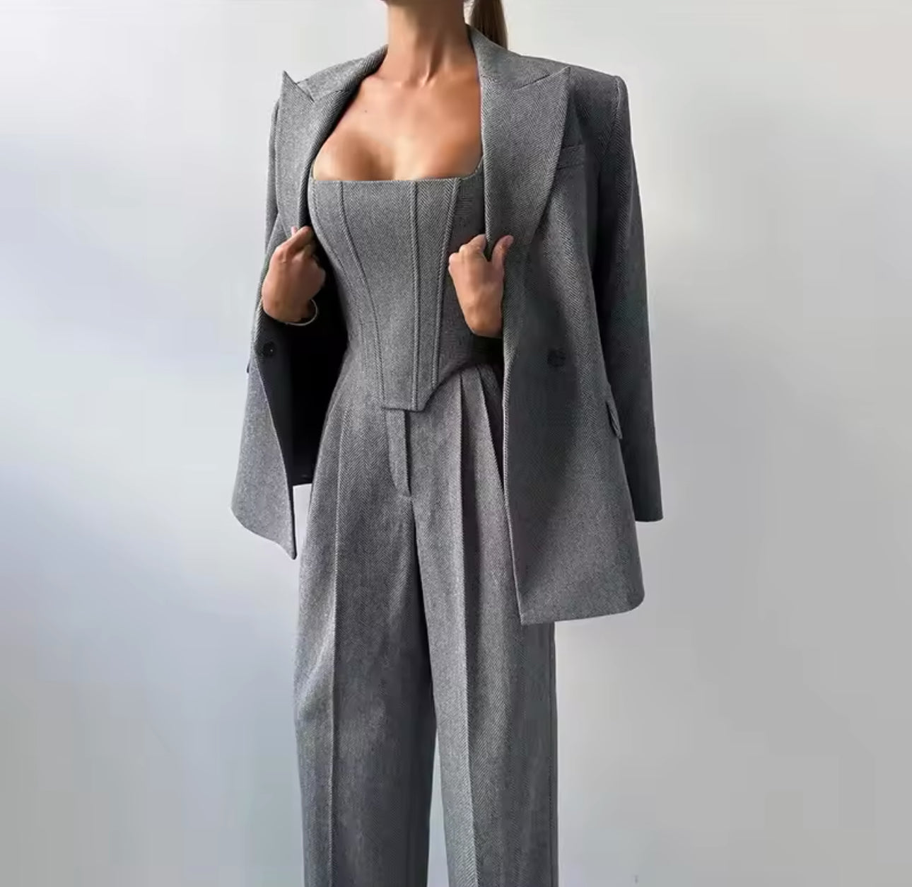 Grey Pants Set
