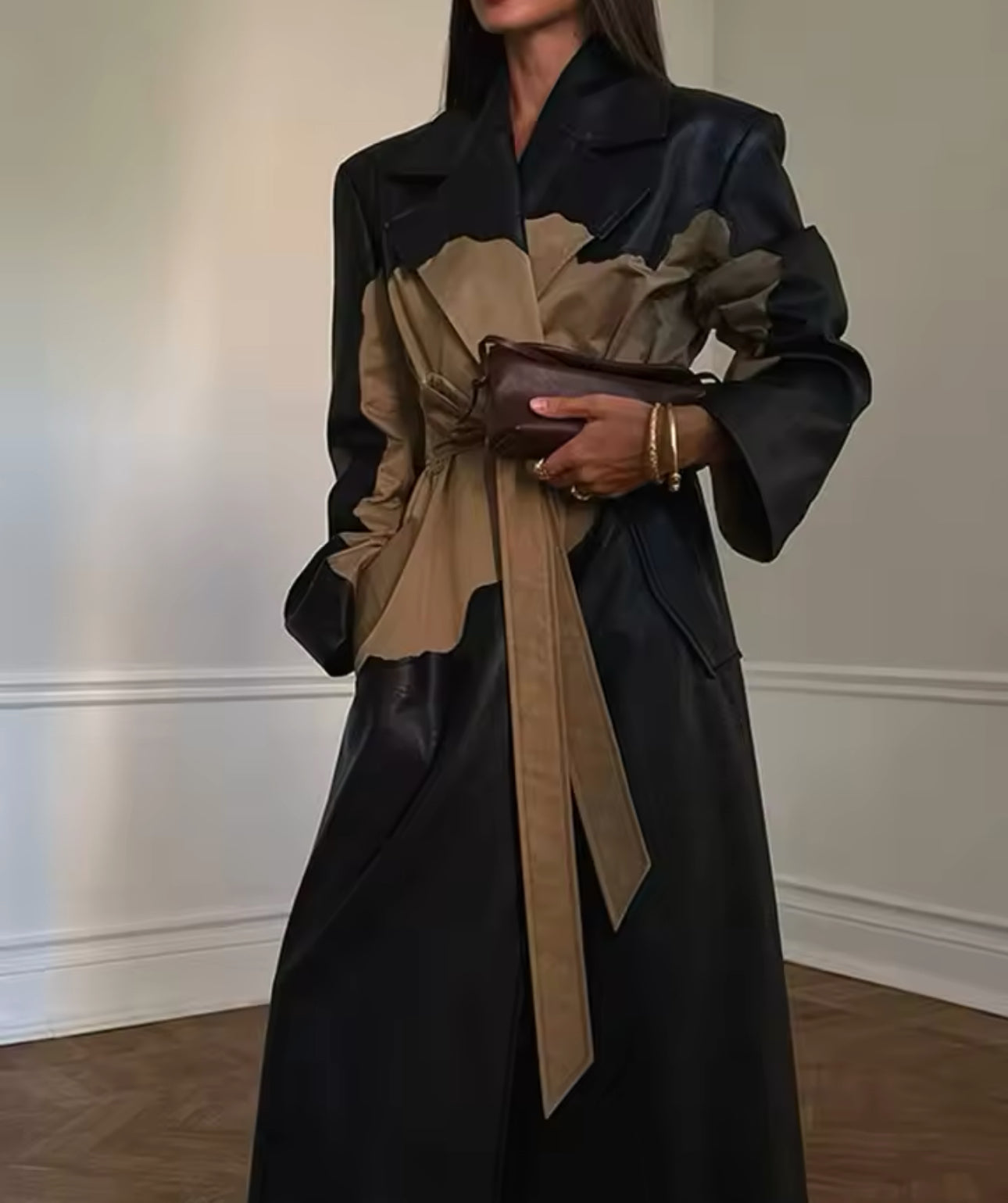 Two Toned Trench Coat