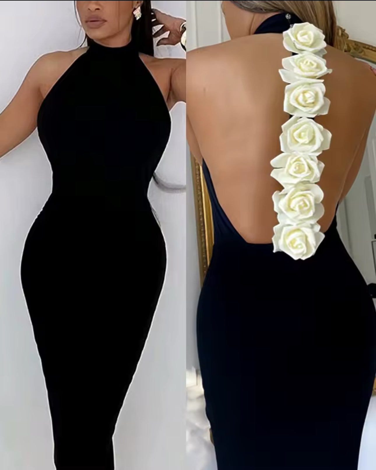 Rose Accent Dress