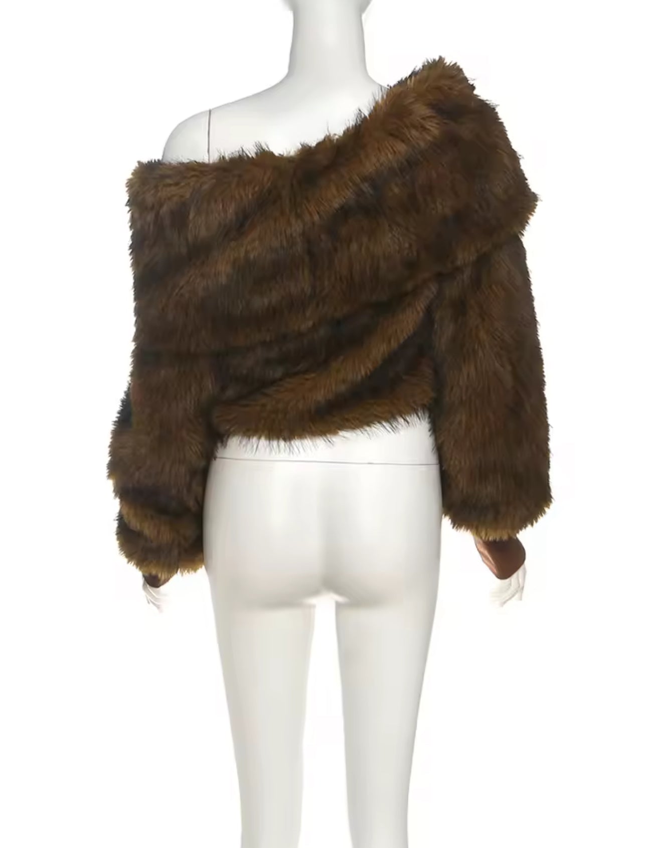 Luxury Professionals | Faux Fur Off-Shoulder Jacket