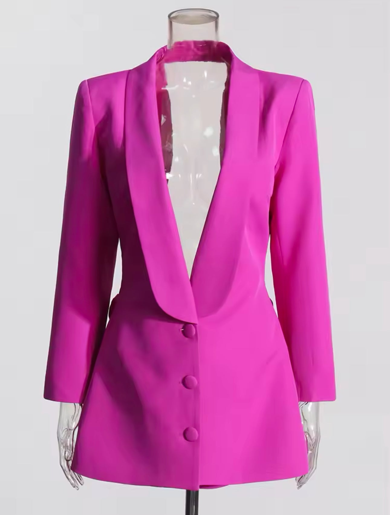 Rose Appliqué Blazer Dress