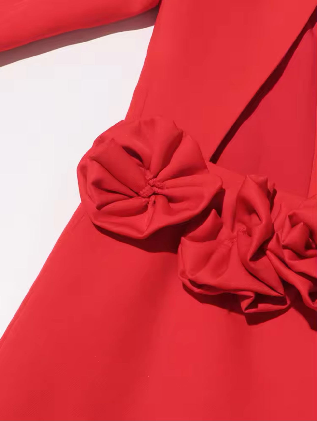 Rose Appliqué Blazer Dress