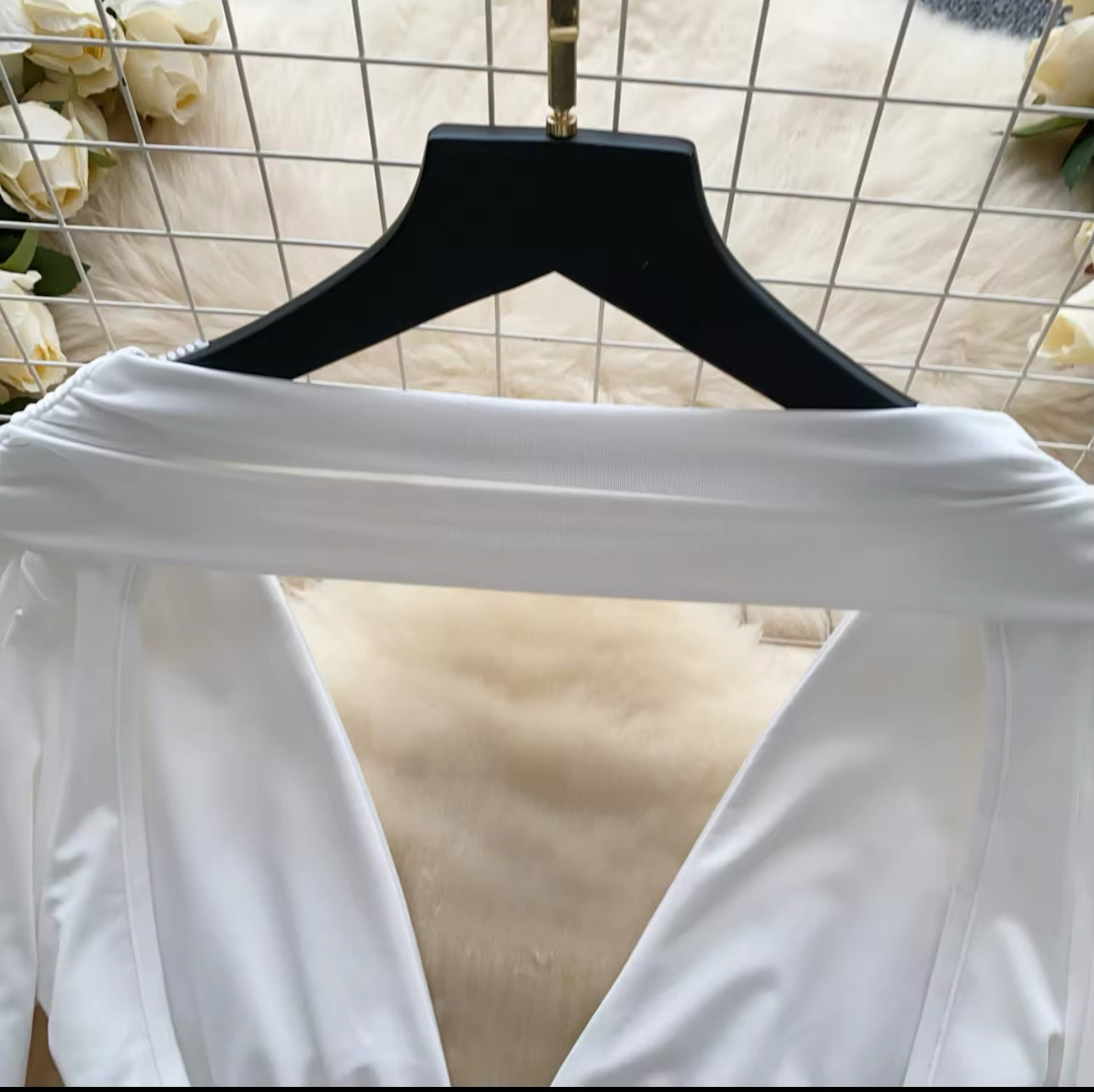 Elegant White Long Sleeve Mini