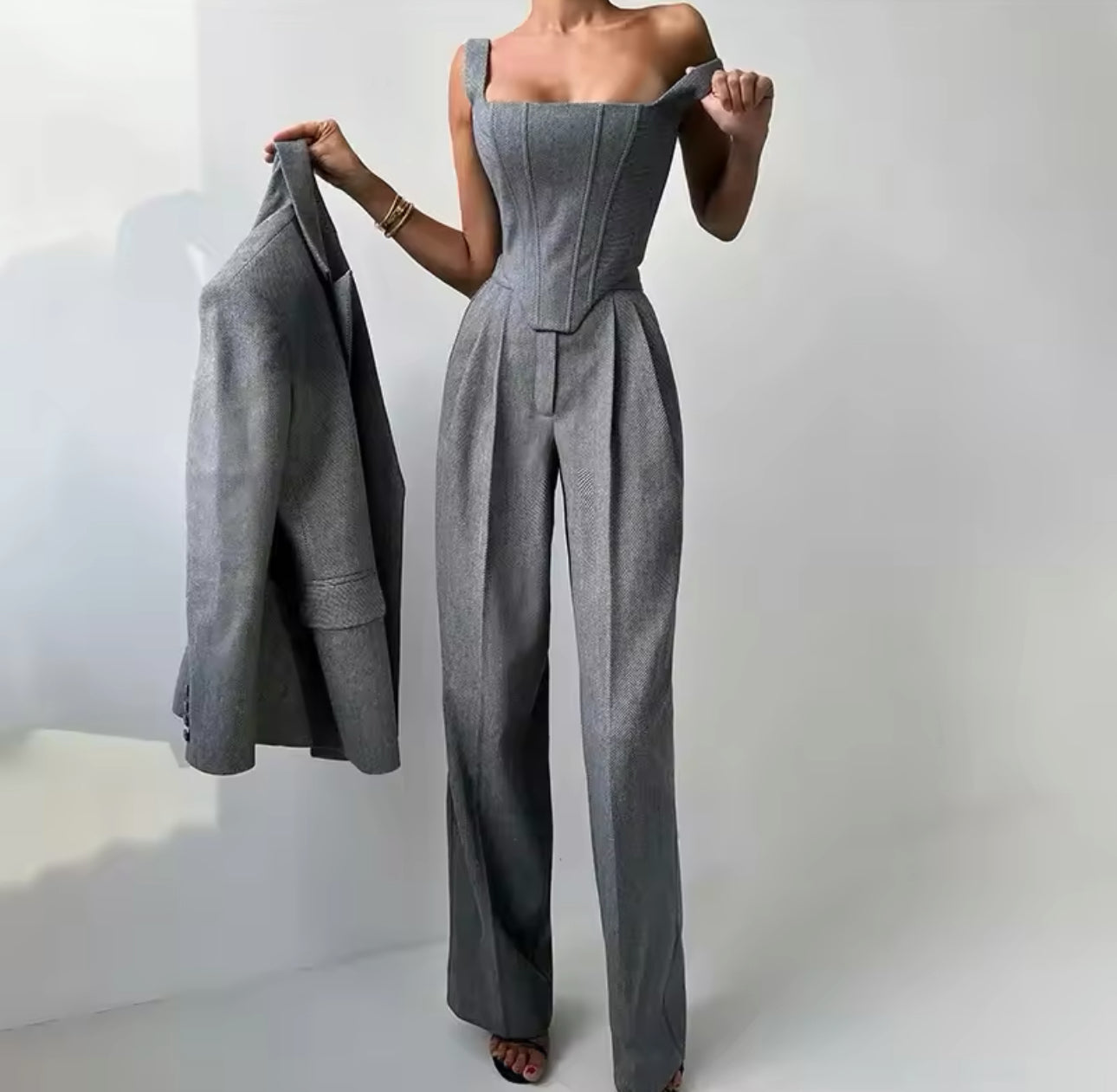 Grey Pants Set