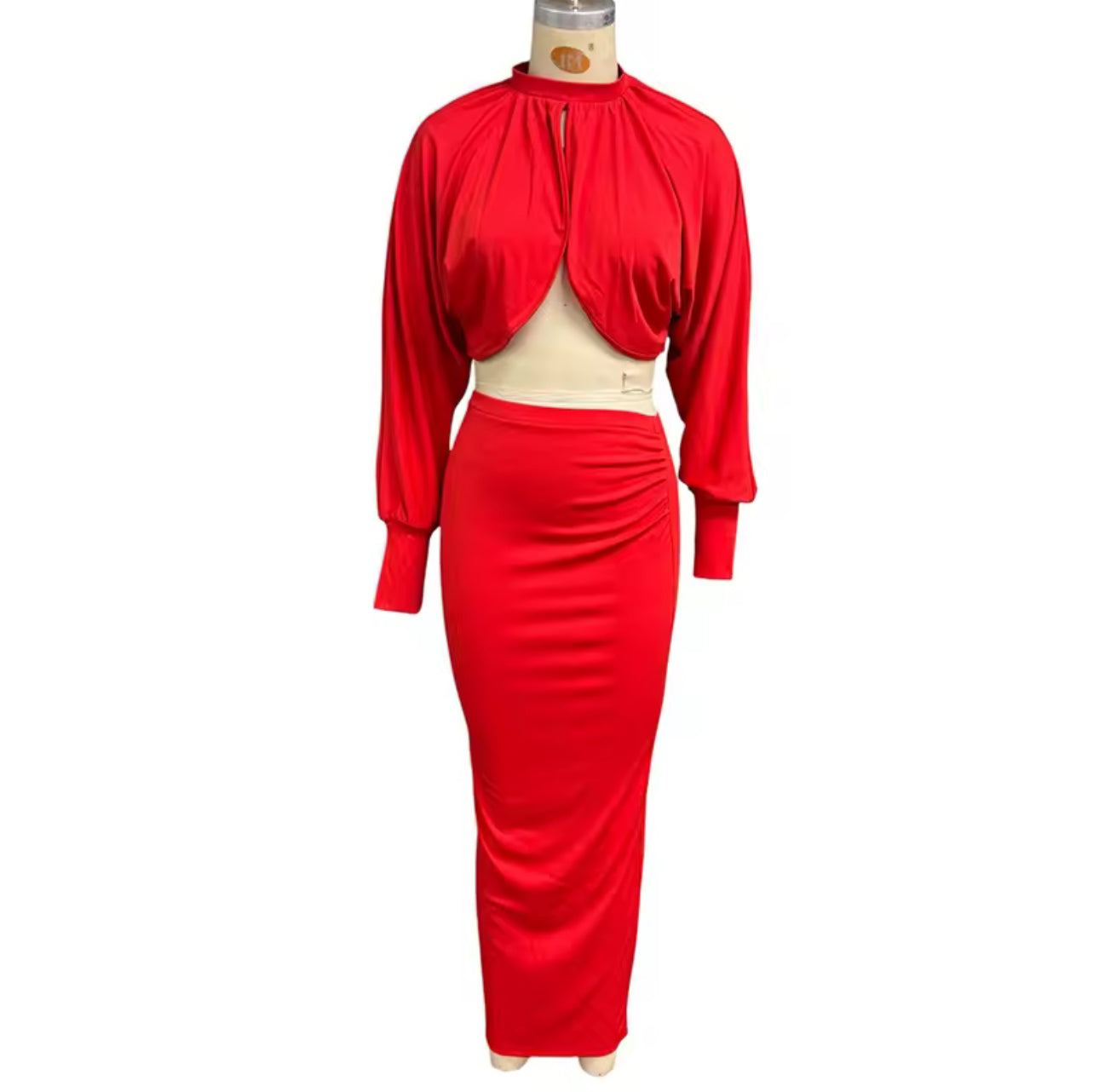 Balloon Sleeve Two Piece Set