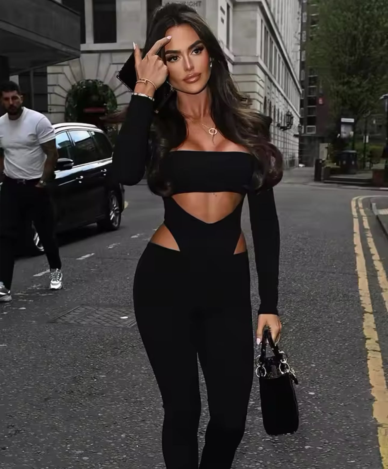 Black Cutout Leotard