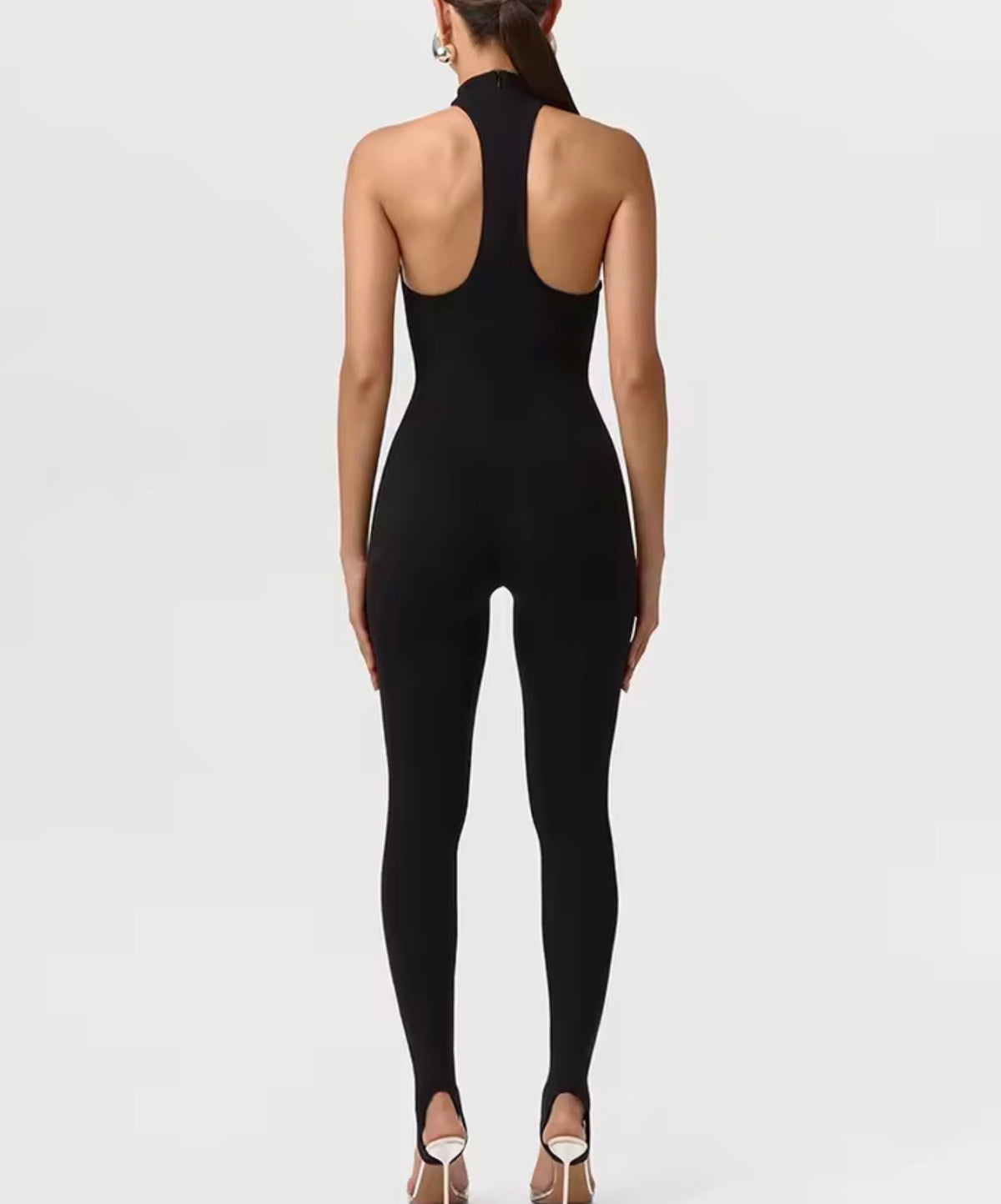 Midnight Sculpt Halter Jumpsuit