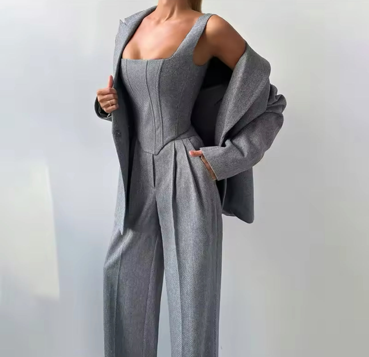 Grey Pants Set