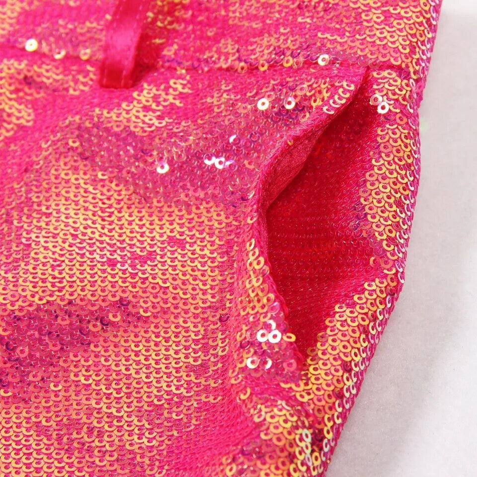 Hot Pink Sequin Blazer with Pants