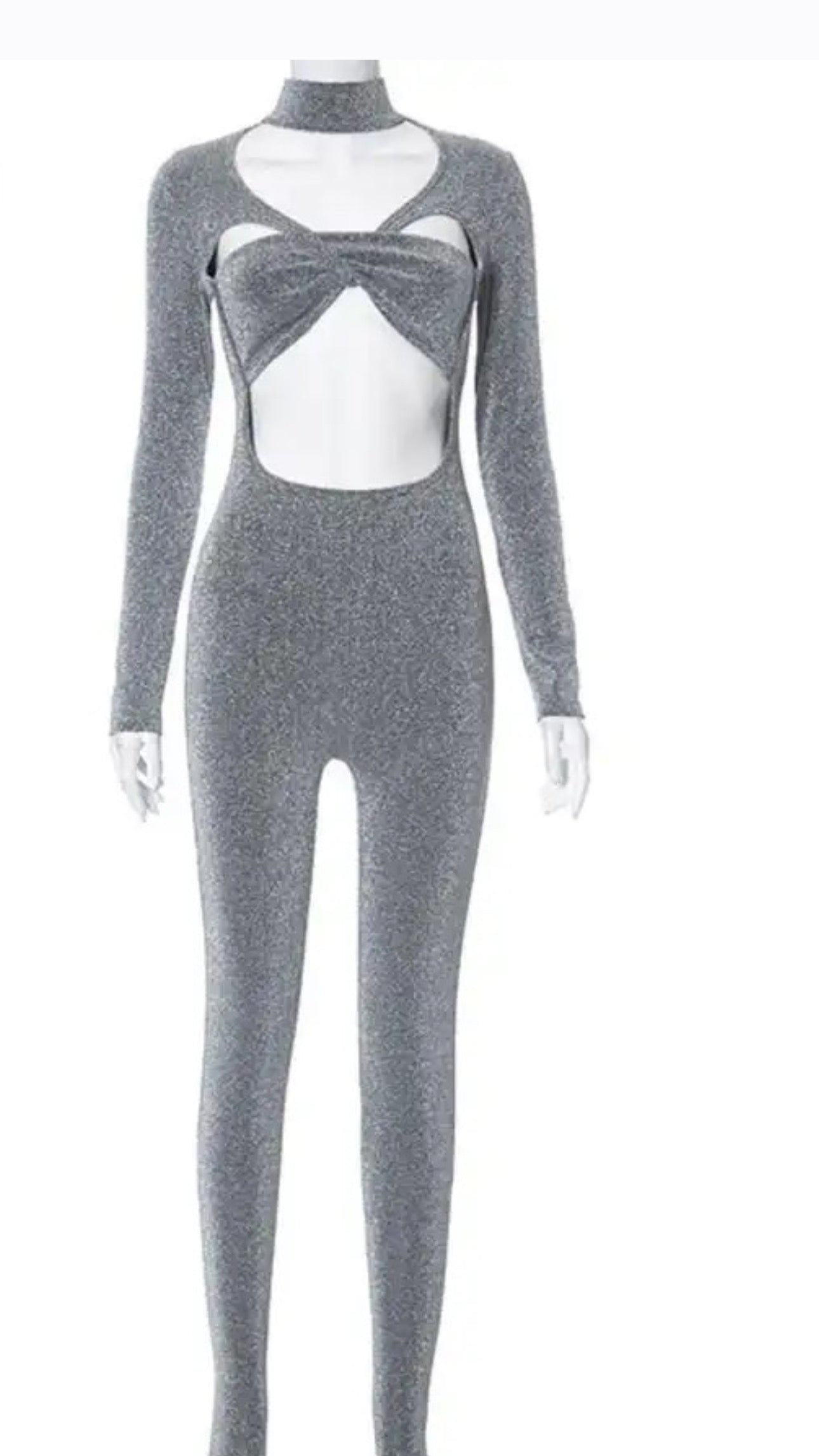 Shimmer Silver Jumpsuit