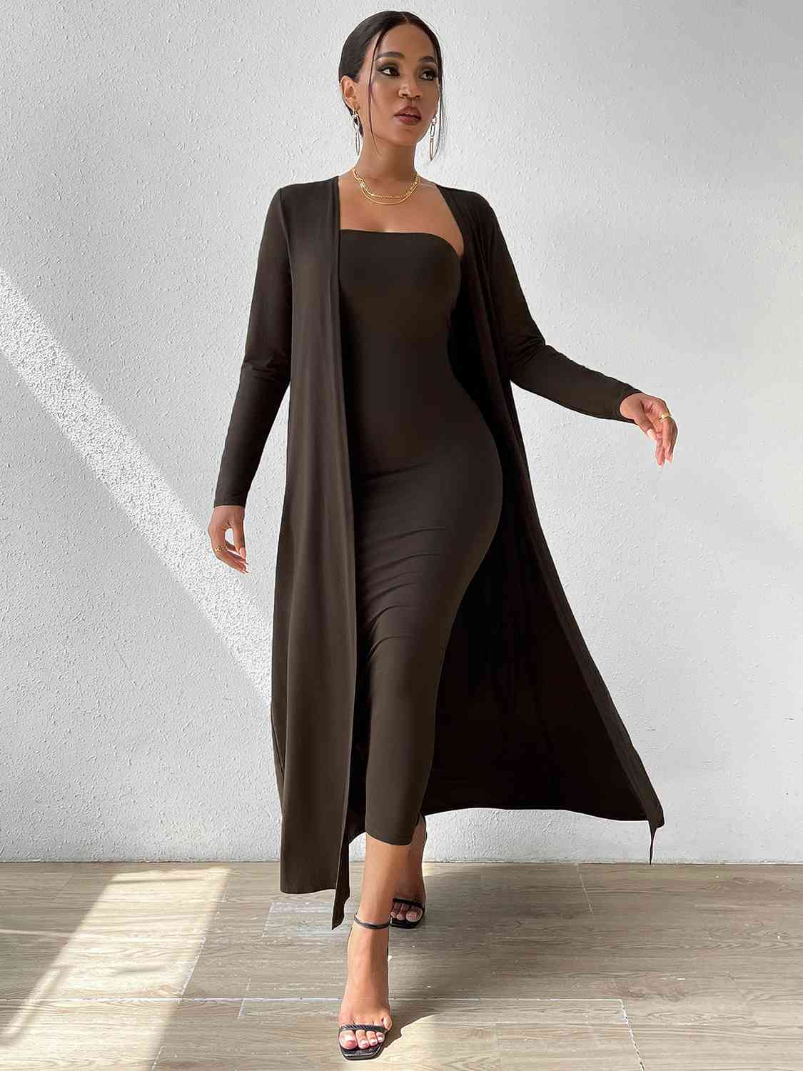 Strapless Dress and Cardigan Set – Luxury Professionals Fashion Brand