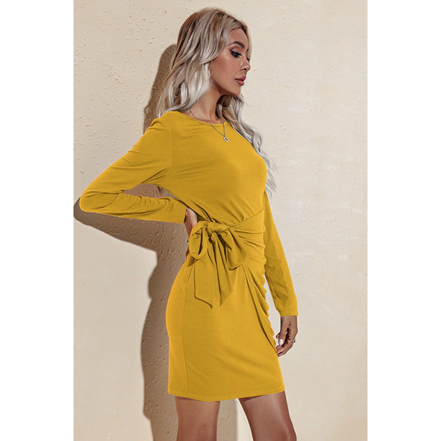 Ruched Tie Dress