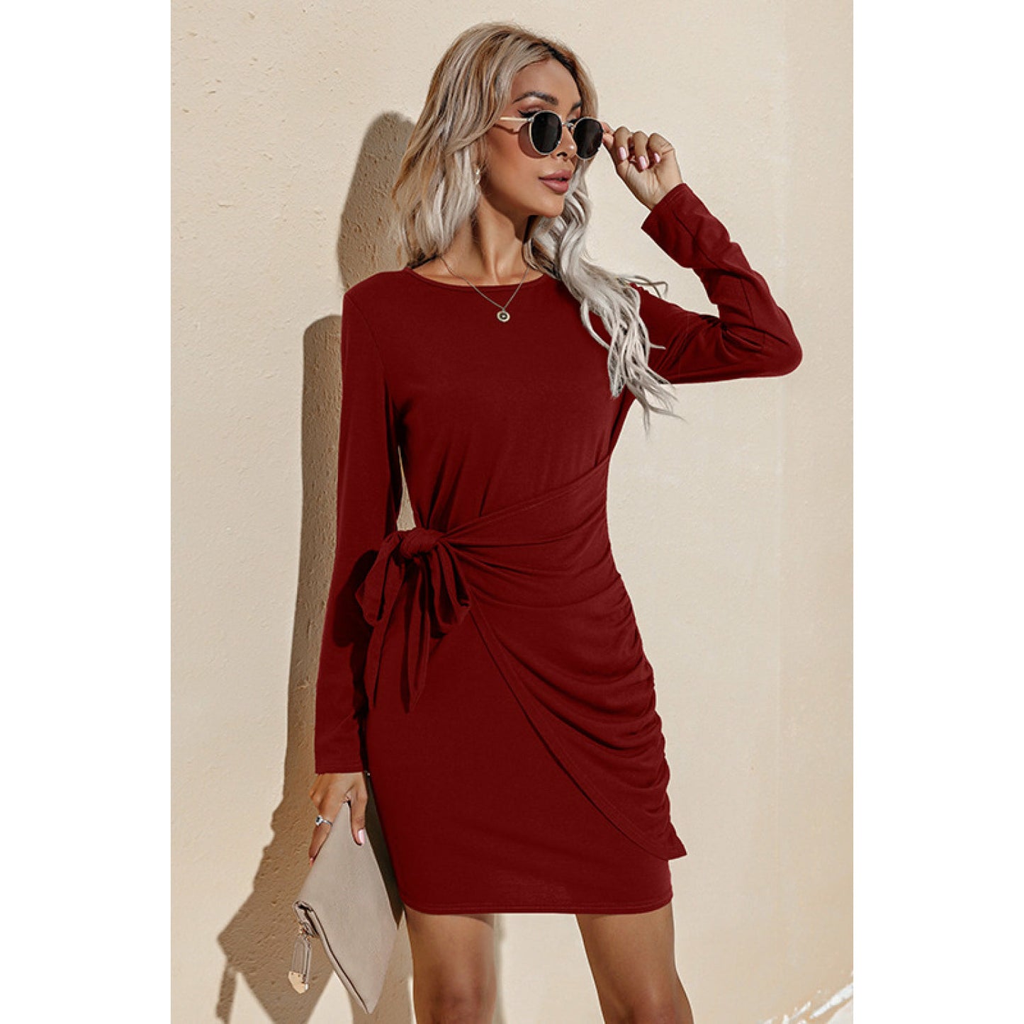 Ruched Tie Dress