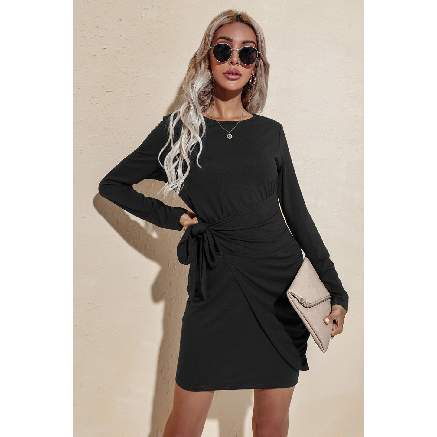 Ruched Tie Dress