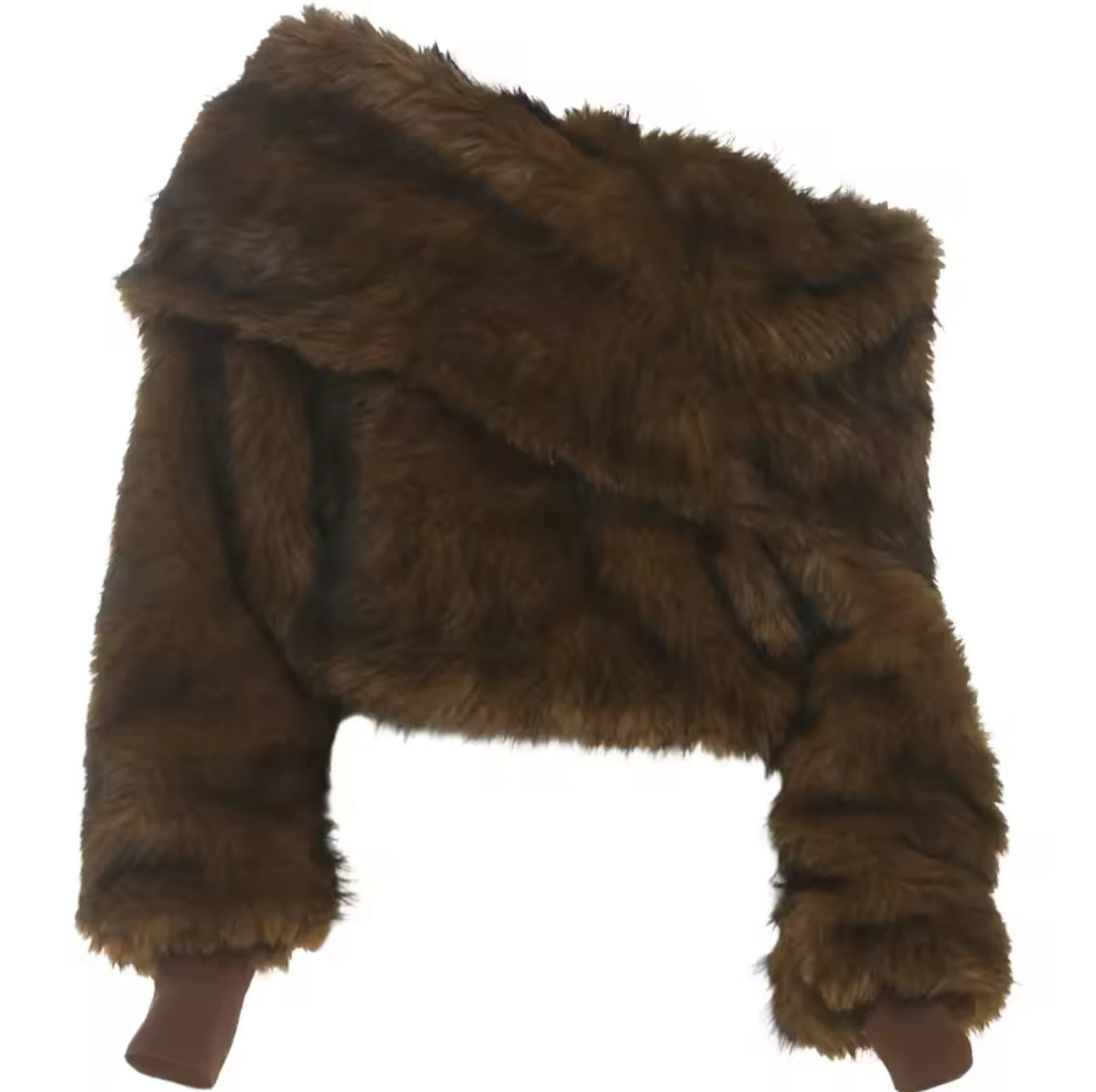 Luxury Professionals | Faux Fur Off-Shoulder Jacket