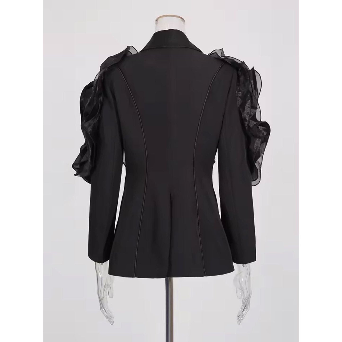 LUXURY CO. | RUFFLED ELEGANCE BLAZER ONLY LUXURY CO. FASHION BRAND