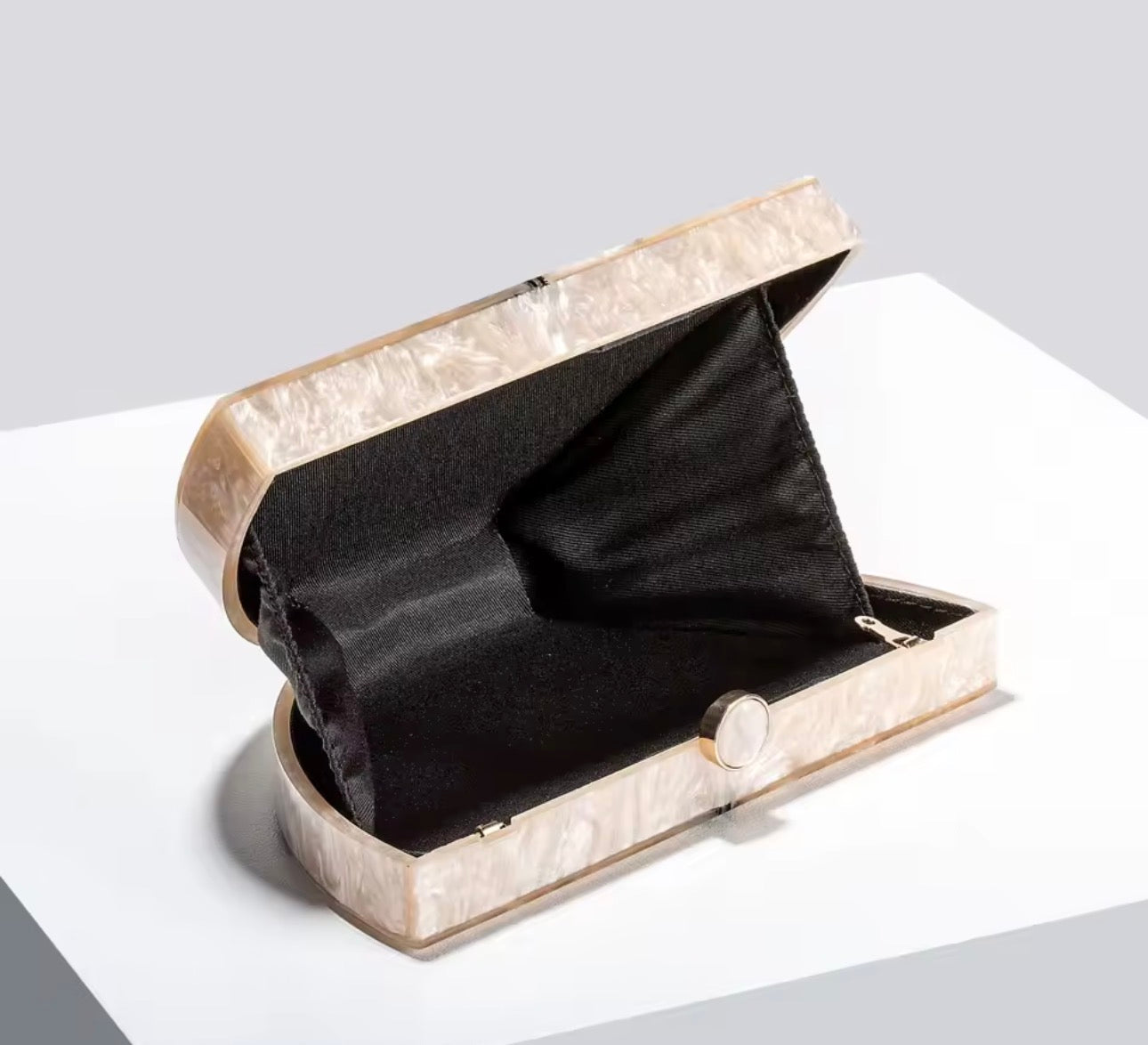 Geometric Pearl Evening Clutch