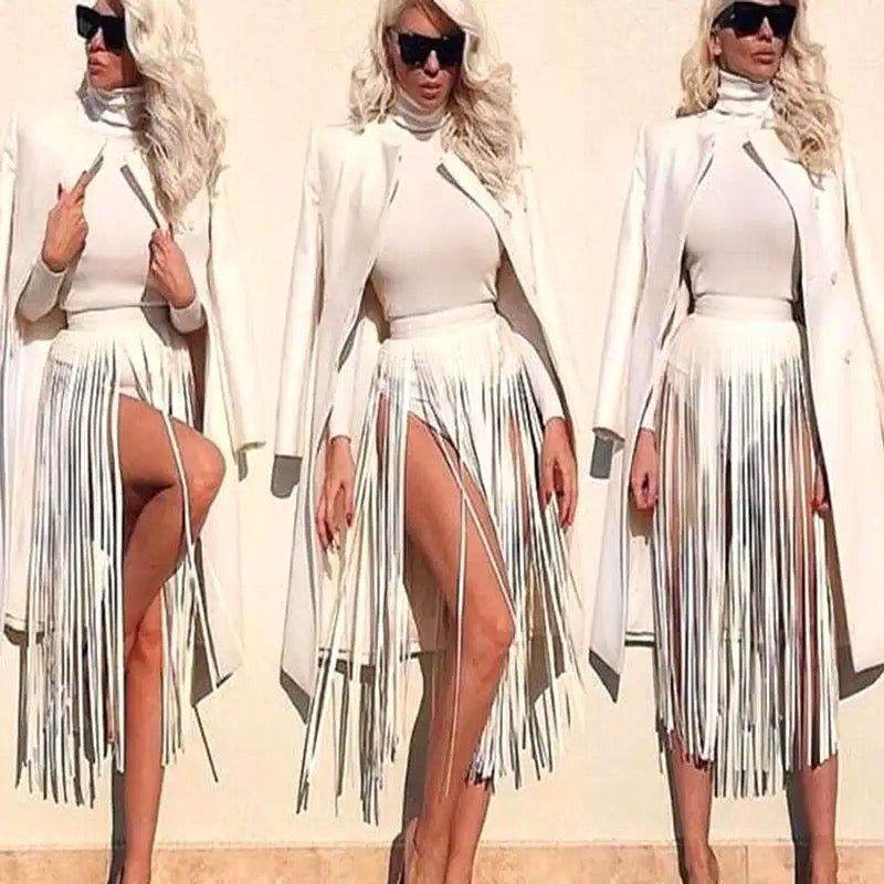Boho Tassel Belt Skirt