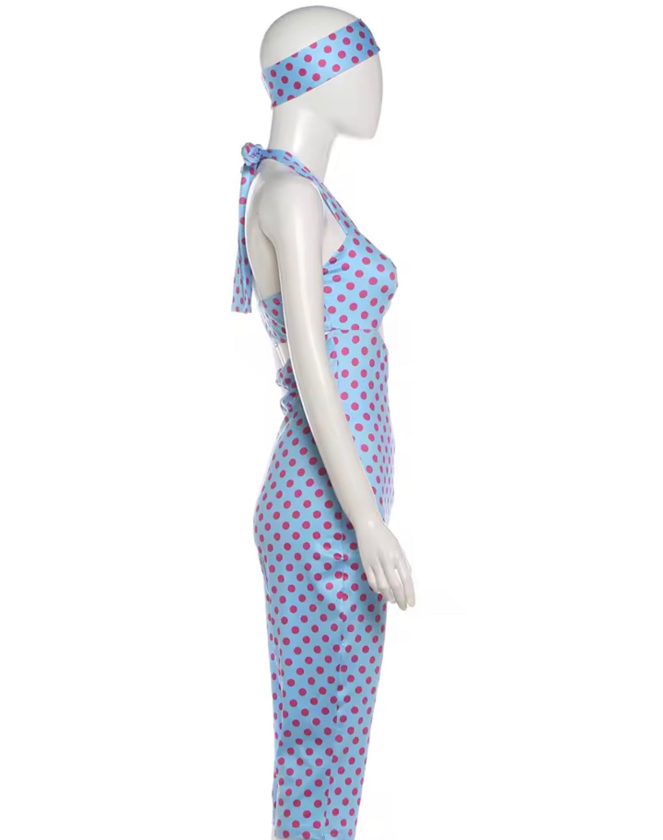 Polka Dot Halter Jumpsuit