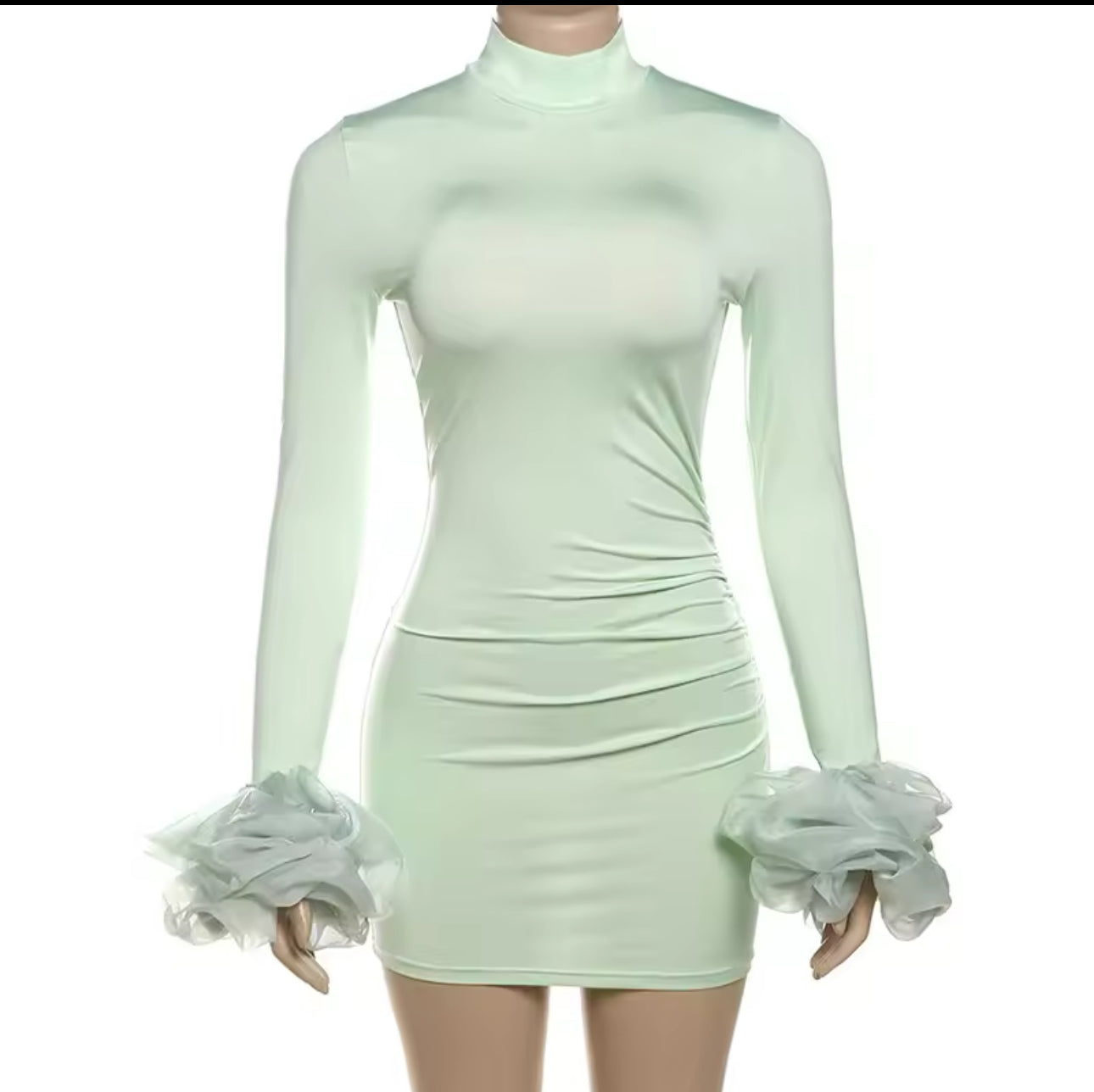 Ruffle Sleeve Dress