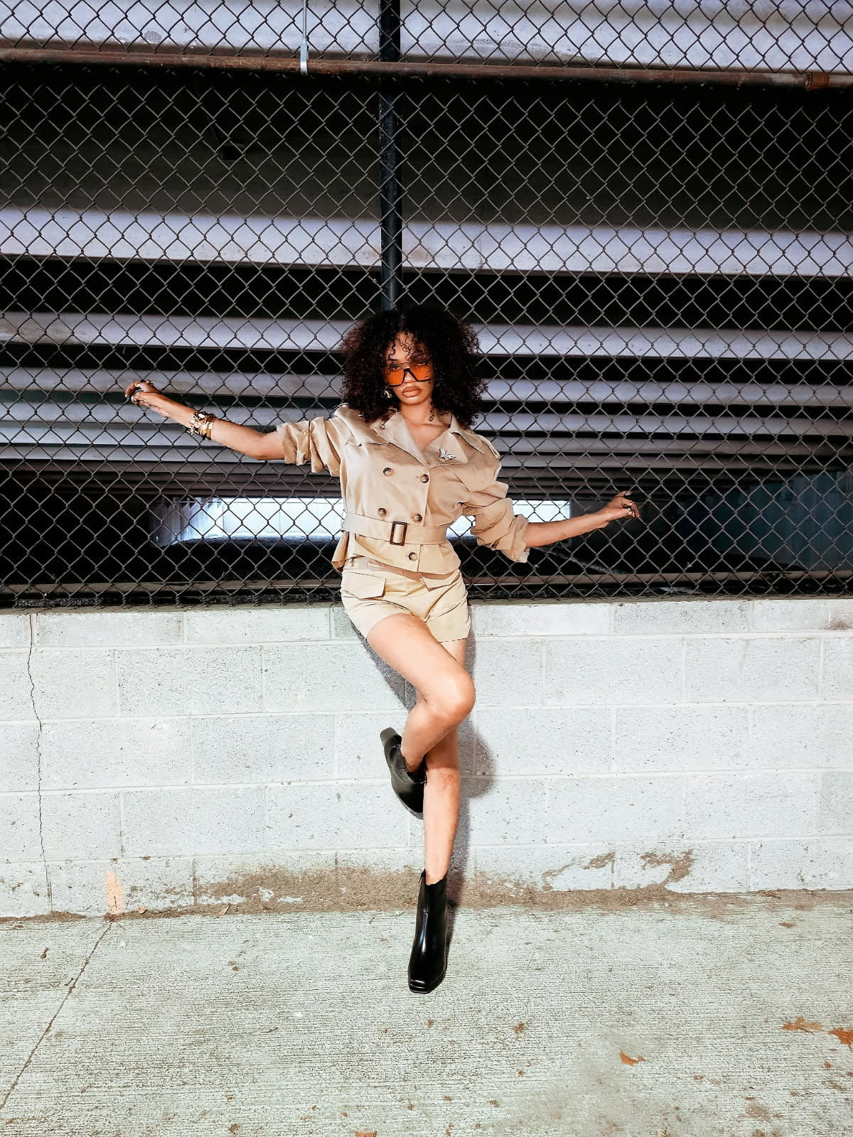 Luxury Co. | Cropped Trench Set – Beige Two-Piece LUXURY CO. FASHION BRAND