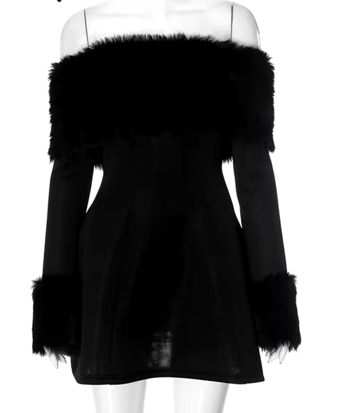 Fur Trim Dress