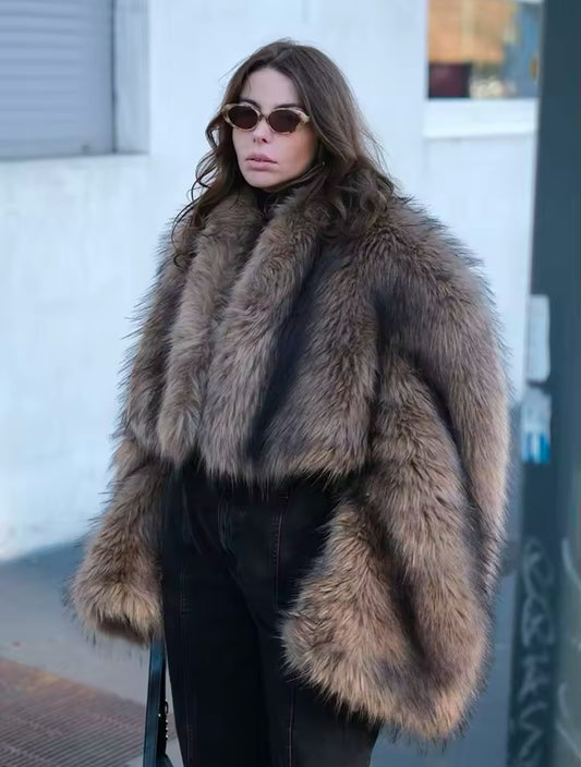 Cropped Fur Jacket