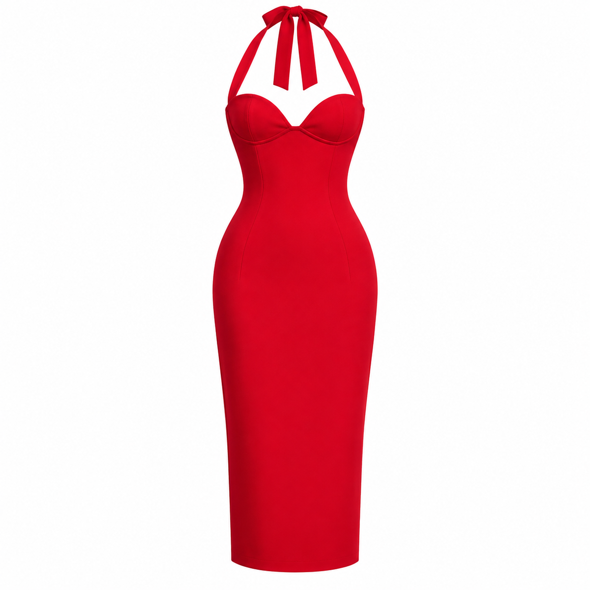 Luxury Co. Halter Midi