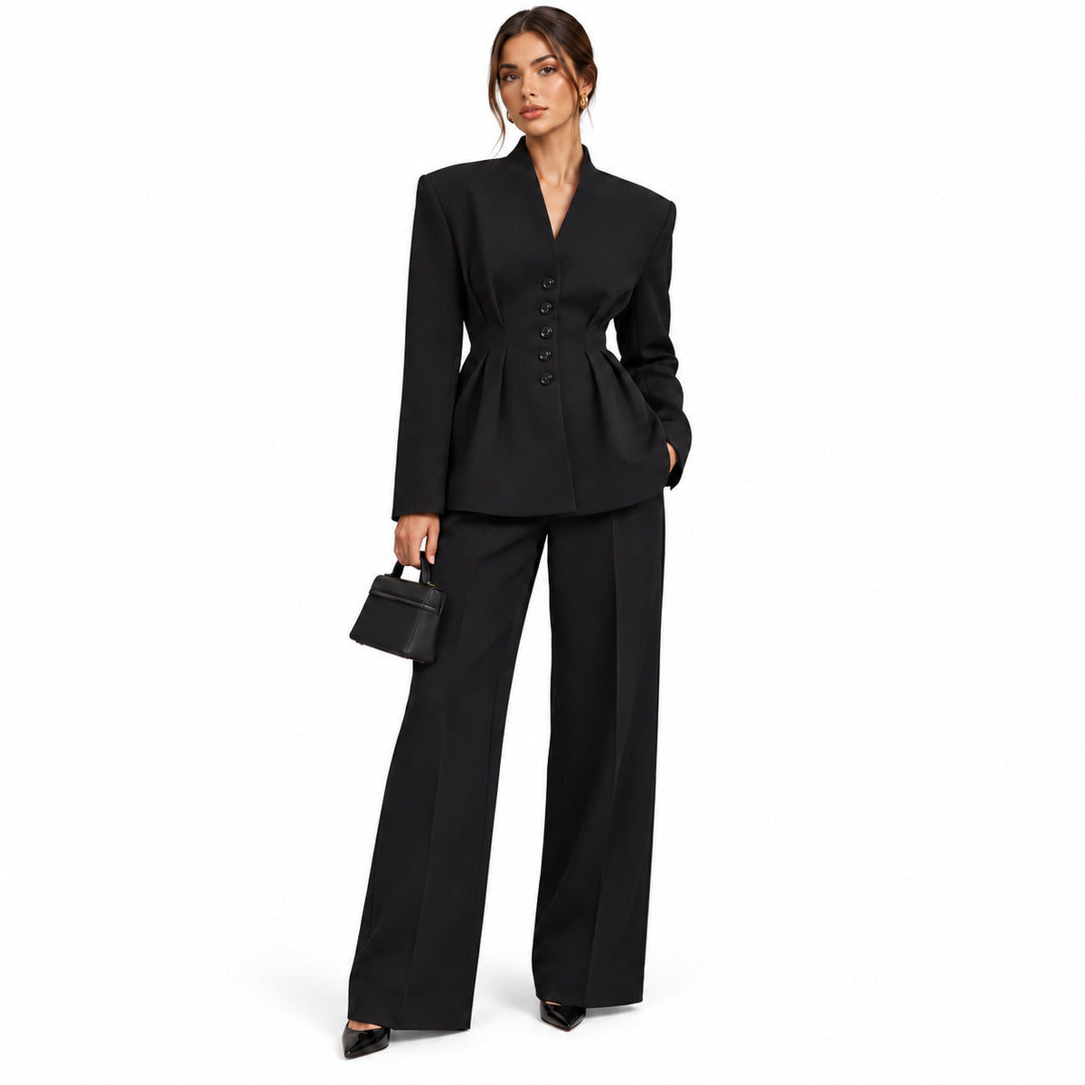 Tailored Wide-Leg Blazer Set