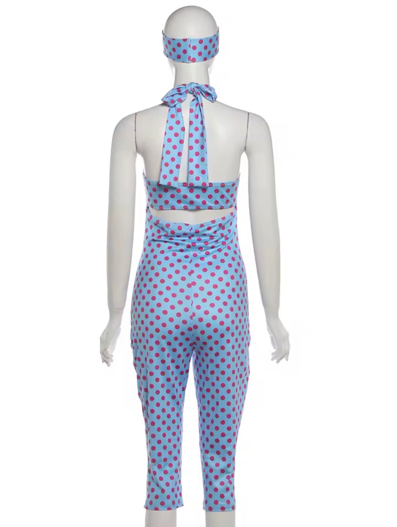 Polka Dot Halter Jumpsuit