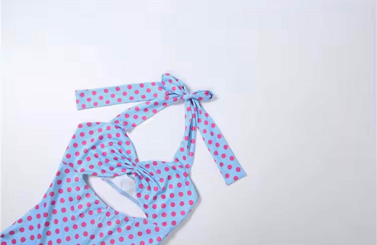 Polka Dot Halter Jumpsuit