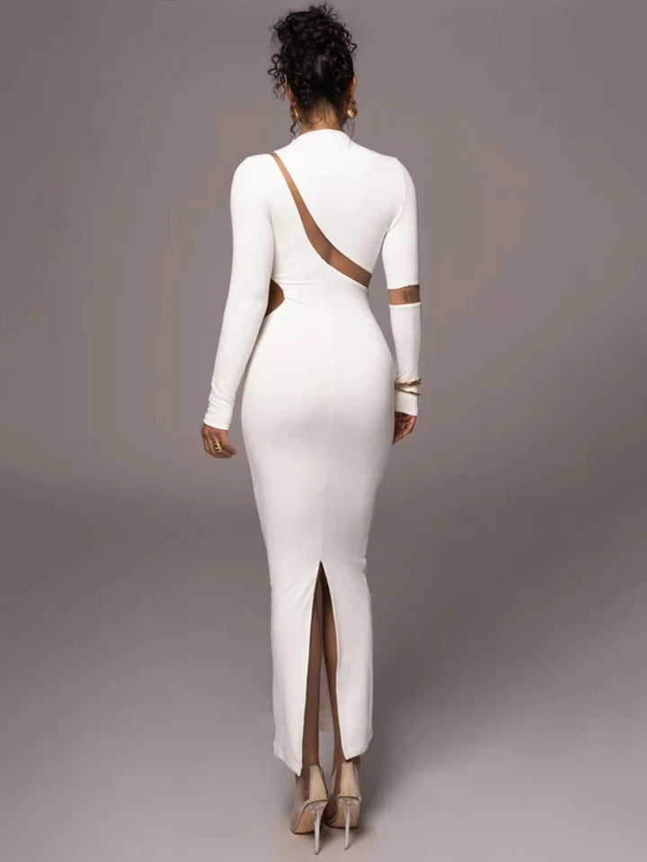 bodycon mesh dress back