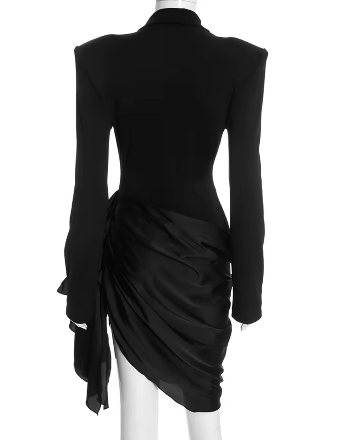 LUXURY CO.| BLAZER SATIN WRAP SKIRT SET LUXURY CO. FASHION BRAND