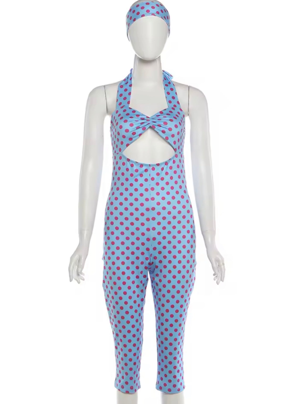Polka Dot Halter Jumpsuit