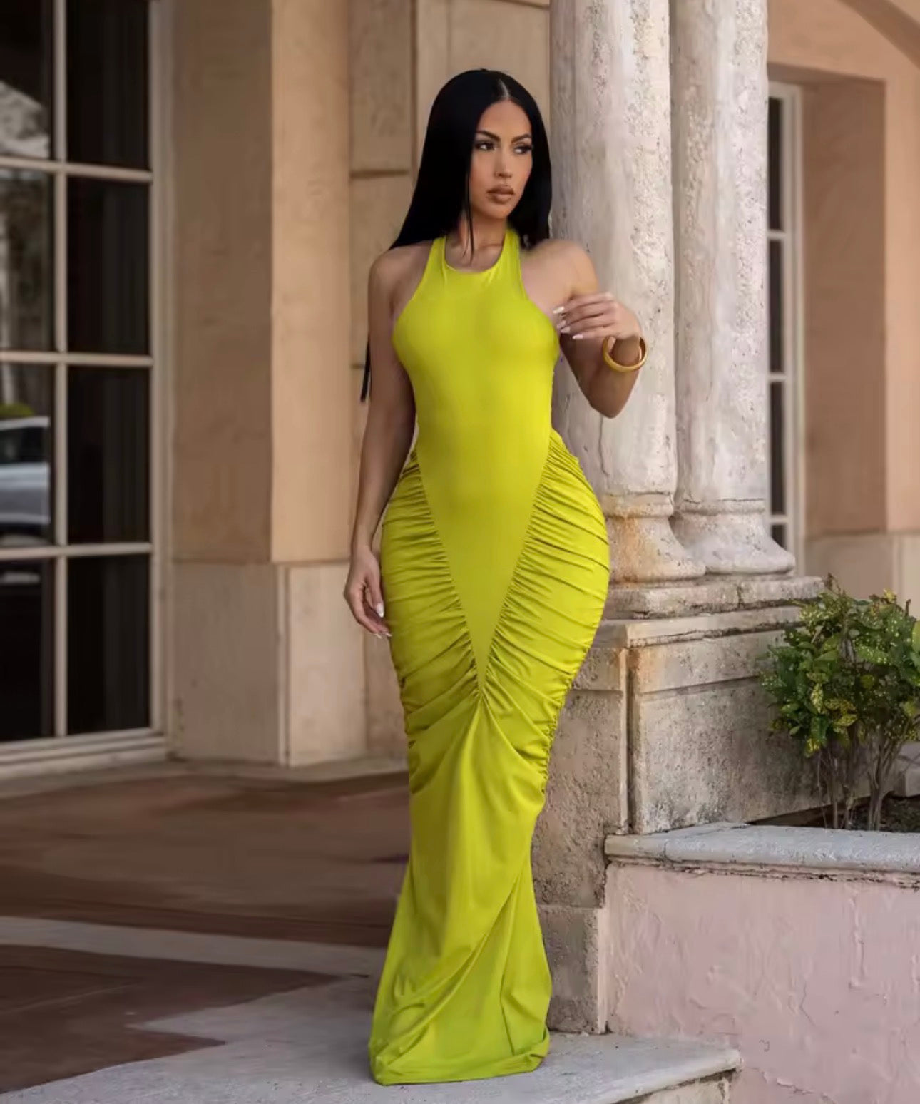 The Sculpt Halter Maxi Dress