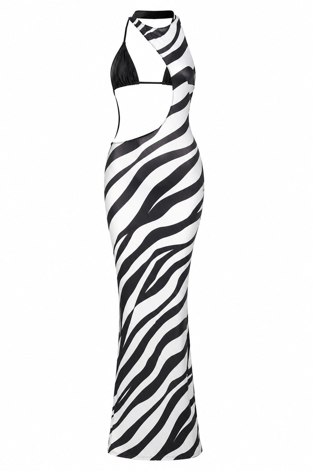 Zebra Muse Cutout Maxi Dress