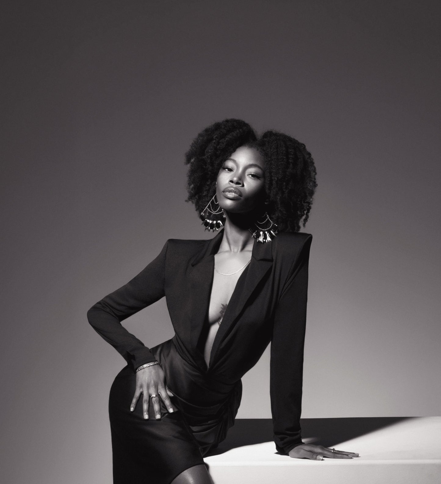 LUXURY CO.| BLAZER SATIN WRAP SKIRT SET LUXURY CO. FASHION BRAND