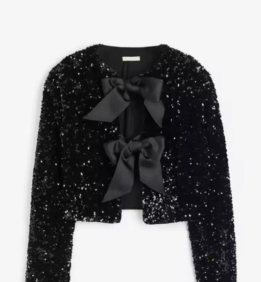 Sequin Bow Jacket