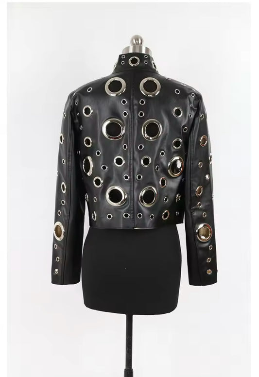 Cropped Leather Jacket