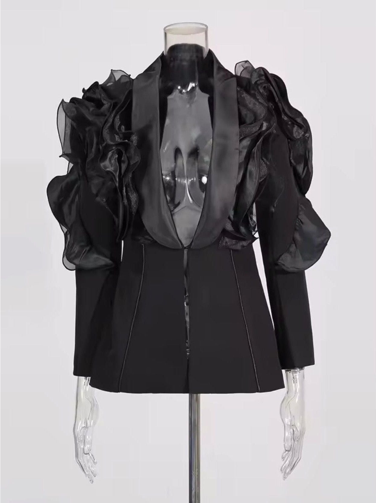 LUXURY CO. | RUFFLED ELEGANCE BLAZER ONLY LUXURY CO. FASHION BRAND