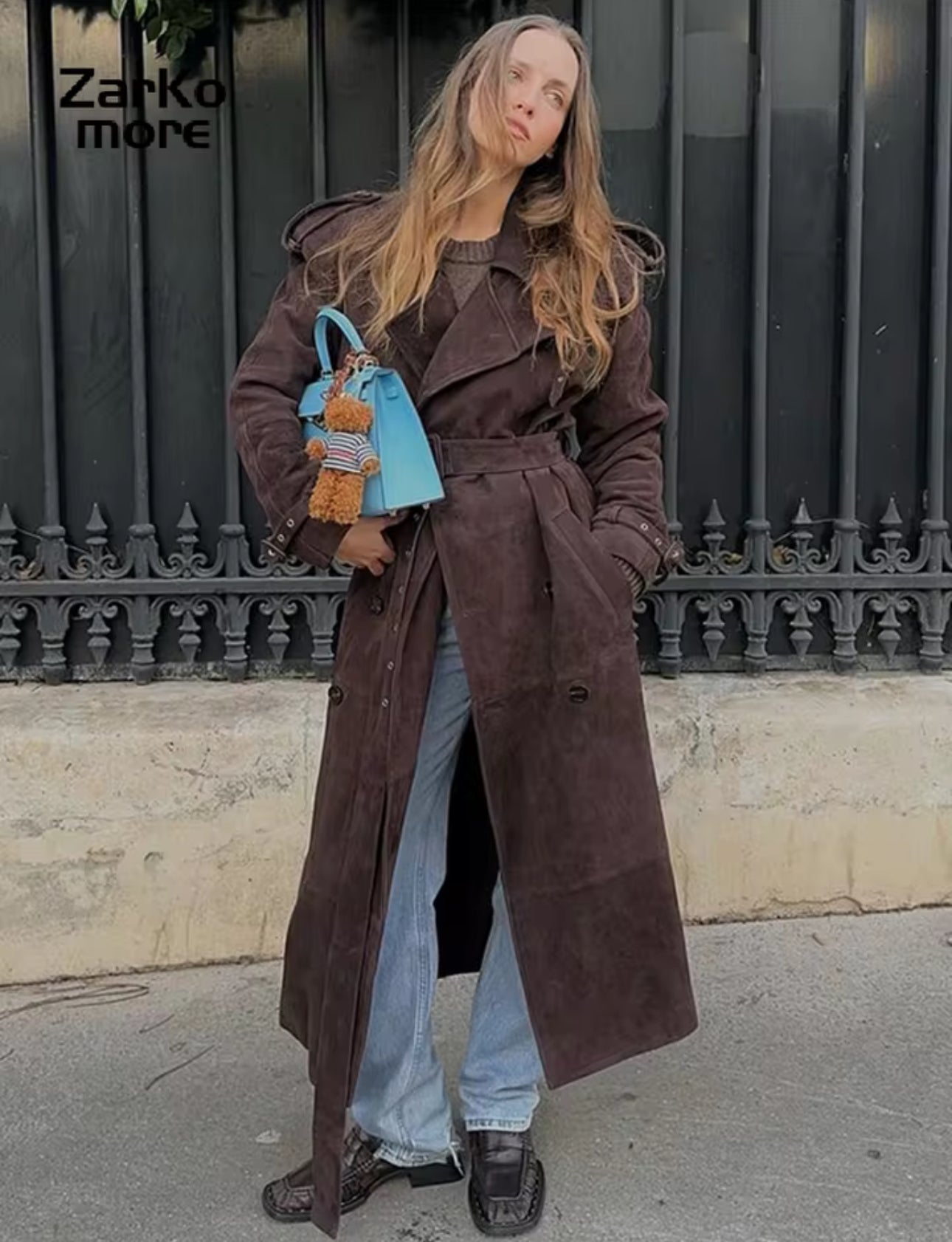 Long Trench Lapel Coat — As Seen on the Runway