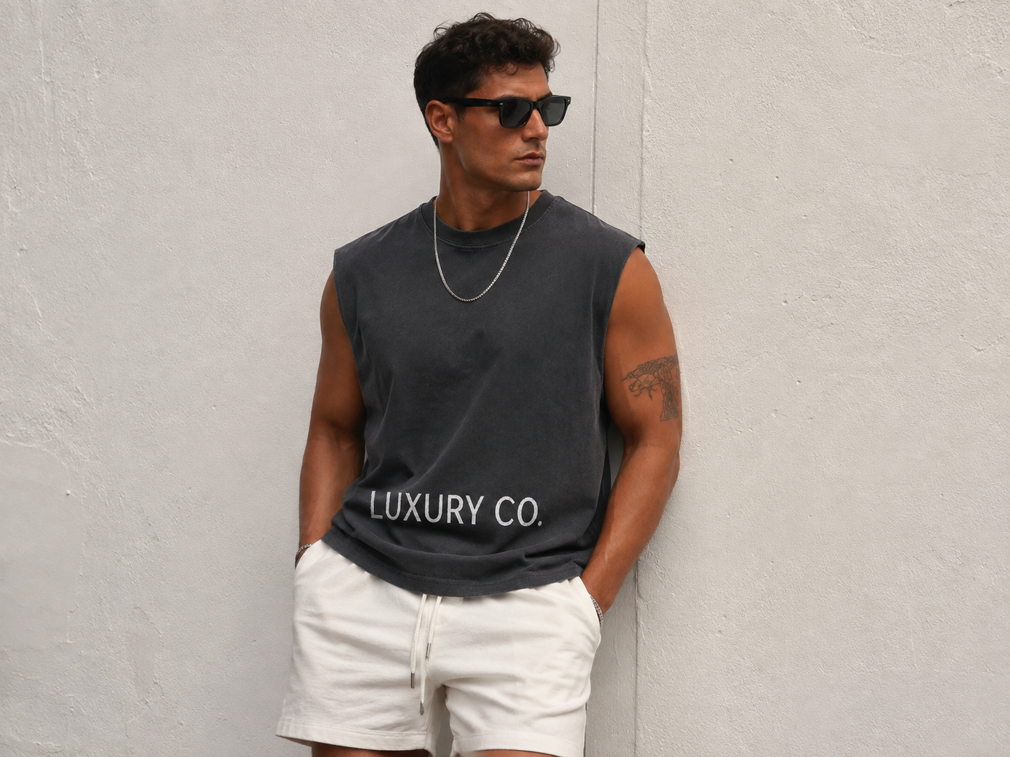 Luxury Co. Men’s Washed Muscle Crop Tee