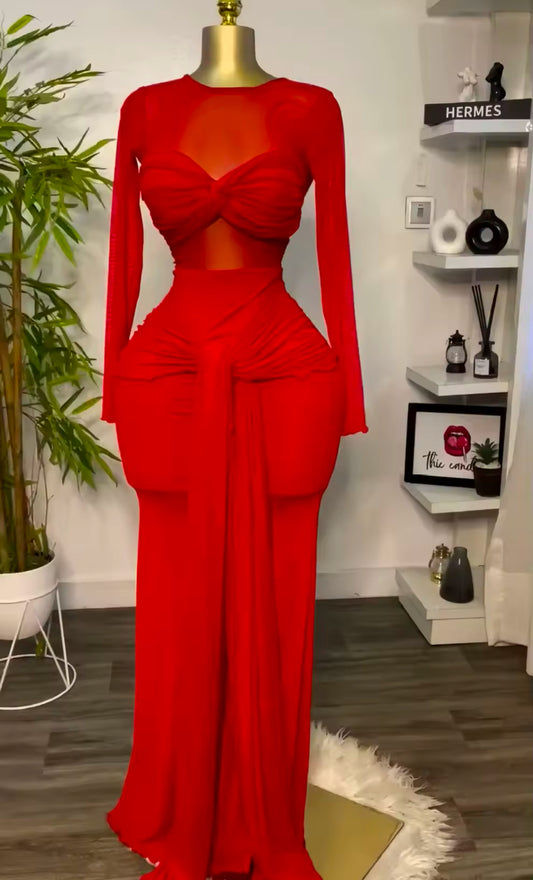 Sheer Elegance Mesh Dress