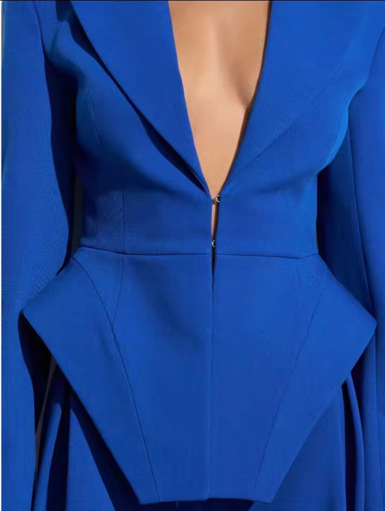 Royal Blue Women’s Power Suit Set | Blazer & Wide Leg Pants