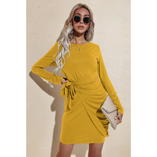 Ruched Tie Dress