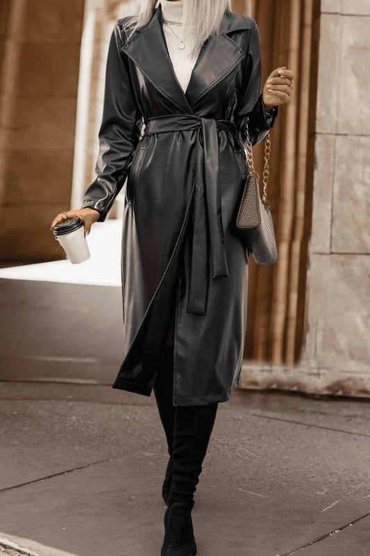Lapel Chic Trench Coat